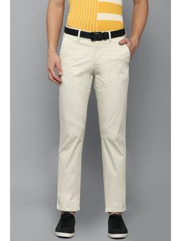 Louis Philippe - Solid Beige Trousers