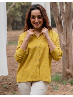Babli - Amber Yellow Weave Shirt