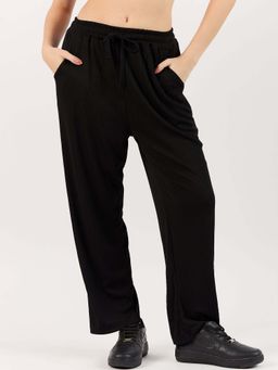 Outzidr - Black Vacay Floral Printed Trousers