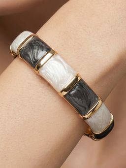 RUNORAA - Women Multi-Color Stainless Steel Contemporary Bangle