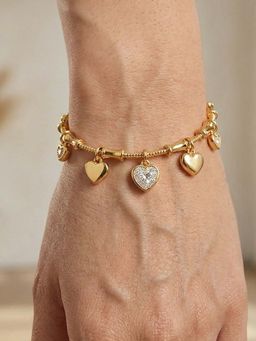 RUNORAA - Women White Stainless Steel Stones Cuff