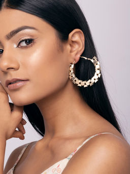 Indya - Gold Geometric Hoop Earrings