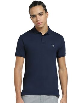 Jack & Jones - Polo Neck T-shirt In Navy Blue