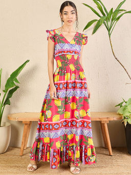 Uptownie - Women's Printed Tiered Dress