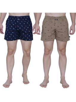 RENZ - Super Combed Cotton Carbon Finish Printed Boxers (Pack of 2)