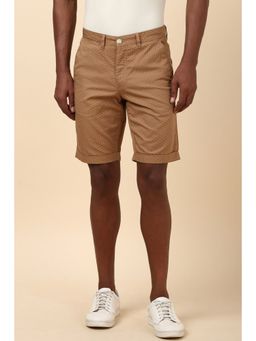 Allen Solly - Men Brown Print Slim Fit Shorts