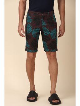 Allen Solly - Men Brown Print slim Shorts