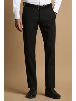 Allen Solly - Men Black Slim Fit Solid Formal Trouser