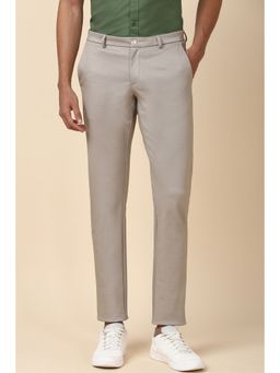 Allen Solly - Men Grey Slim Fit Solid Casual Trouser