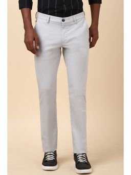 Allen Solly - Men Grey Slim Fit Solid Casual Trouser