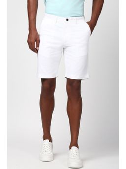 Peter England - Men White Solid Regular Casual Shorts