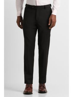 Peter England - Men Black Solid Slim Fit Formal Trouser