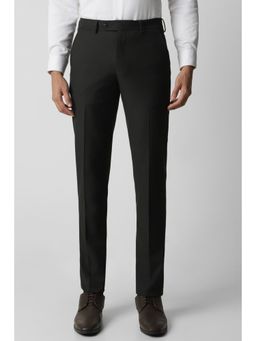 Van Heusen - Men Black Solid Slim Fit Formal Trouser