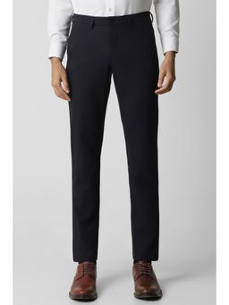 Van Heusen - Men Black Solid Slim Fit Formal Trouser
