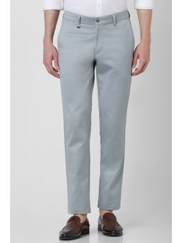 Van Heusen - Men Grey Solid Slim Fit Formal Trouser