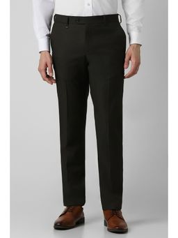 Van Heusen - Men Black Solid Slim Formal Trouser