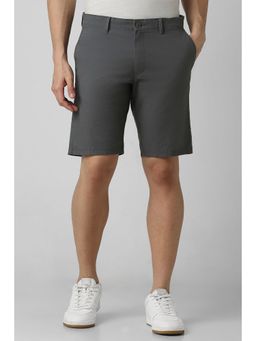 Van Heusen - Men Grey Solid Casual Shorts