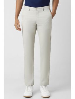 Van Heusen - Men Off White Print Slim Fit Casual Trouser