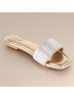 Bowtoes - Womens Glass Flats - Gold
