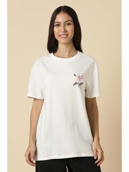 Allen Solly - White Floral T-Shirt