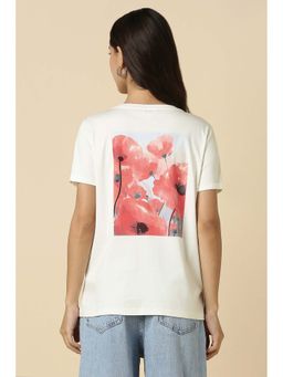 Allen Solly - White Floral T-Shirt