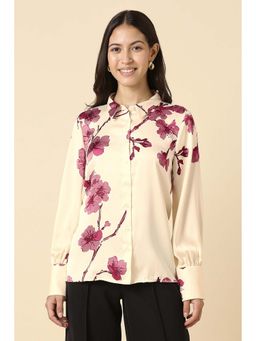 Allen Solly - Beige Floral Shirt