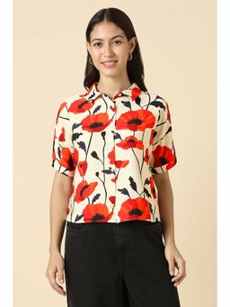 Allen Solly - Beige Floral Shirt