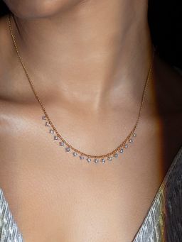 Mia by Tanishq - Radiant Strobe Gold and Diamond Necklace