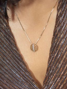 Mia by Tanishq - Porous Glow Gold and Diamond Pendant