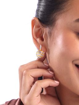 Mia by Tanishq - Oceanic Vibes Gold and Diamond Drop Earrings