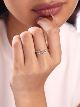 Mia by Tanishq - Contemporary Charm Gold and Diamond Finger Ring (16.8)