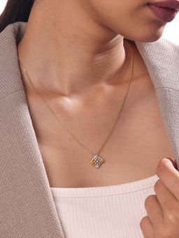 Mia by Tanishq - Luxe Floral Gold and Diamond Necklace