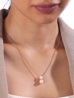 Mia by Tanishq - Timeless Elegance Pearl and Diamond Necklace