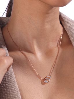 Mia by Tanishq - Dazzling Wave Gold and Diamond Necklace