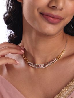 Mia by Tanishq - Chic Statement Gold and Diamond Necklace