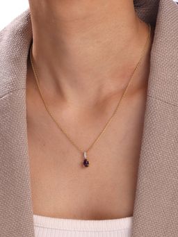 Mia by Tanishq - Mystical Charm Amethyst and Diamond Pendant