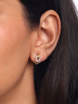 Mia by Tanishq - Eternal Harmony Diamond and Gold Stud Earrings