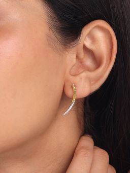 Mia by Tanishq - Subtle Sparkle Gold and Diamond Stud Earrings