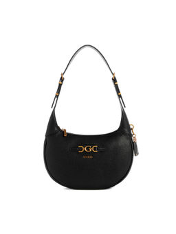 Guess - Black Solid Malva Hobo Bag