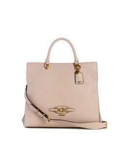 Guess - Pink Solid Malva Large Girlfriend Satchel Bag with Detachable Strap