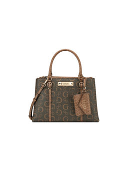 Guess - Green Monogram Lemont Shoulder Bag with Detachable Strap