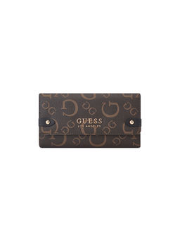 Guess - Brown Monogram Delphina Slim Wallet