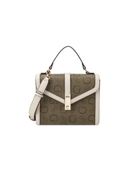 Guess - Olive Monogram Delvin Crossbody Flap Bag