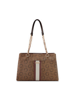 Guess - Brown Monogram Brecken Tote Bag