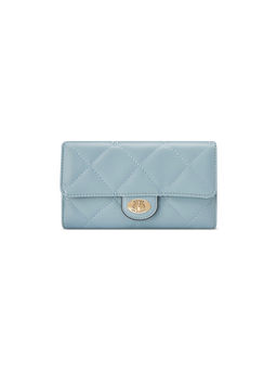 Guess - Blue Quilted Greenberry Slim Wallet