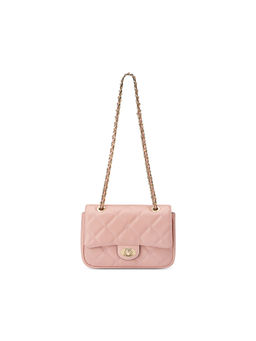 Guess - Pink Quilted Greenberry Mini Crossbody Flap Bag
