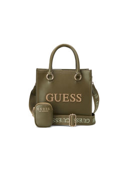 Guess - Olive Solid Maisey Small Carryall Tote Bag with Pouch (Set of 2)
