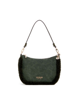 Guess - Green Fur Logo Davika Hobo Bag