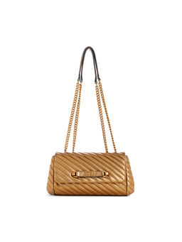 Guess - Bronze Quilted Sela Convertible Xbody Flap Bag