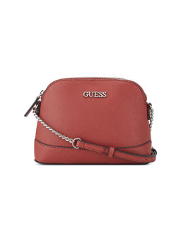 Guess - Rust Solid Tidewood Mini Top Zip Crossbody Bag